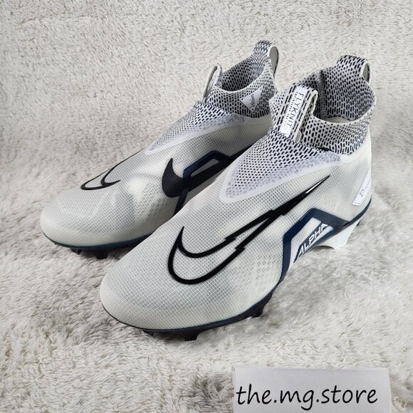 Nike Alpha Menace Elite 3 White Black College Navy CT6648 102 Size 10 - Picture 2 of 7